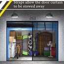 Garage Screen Doors for Garage Magnetic Fiberglass Mesh Screen Door Self Sealing Retractable Garage Net Screen with 6 Roll up Straps, Easy to Install and Pass Through (16 x 7 Ft, 2 Car)