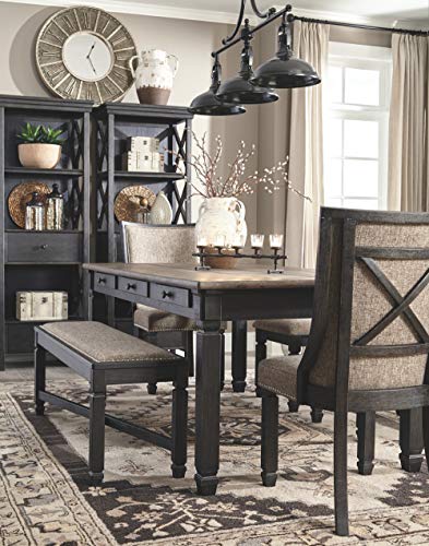 SIGNATURE DESIGN BY ASHLEY Dining-Chair, Wood, Black, 23" W x 24" D x40.75 H