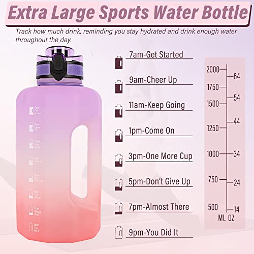 GIFUBOWA Large Water Bottle 73oz with Straw BPA Free Daily Drinks Jug for Sport Outdoor