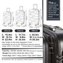 Coolife Luggage Expandable(only 28") Suitcase 3 Piece Set with TSA Lock Spinner 20in24in28in, sliver, S(20in_carry on)