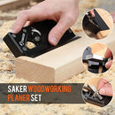 Saker Chamfer Plane-Woodworking Edge Corner Flattening Tool with Auxiliary Locator,Hand Chamfering Planer Suitable for Quick Edge Trimming of Wood (Combination upgrade-6 Cutter Heads, Black)