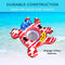 Fluzzle Tube 3.0 Lounger American Flag Inflatable Floating Water Tubes with XL Mesh Bottom, Backrest, 2 Cup Holder and 3 Point Connection | Float Chair for Beach, Swimming, Pool, Lake Party