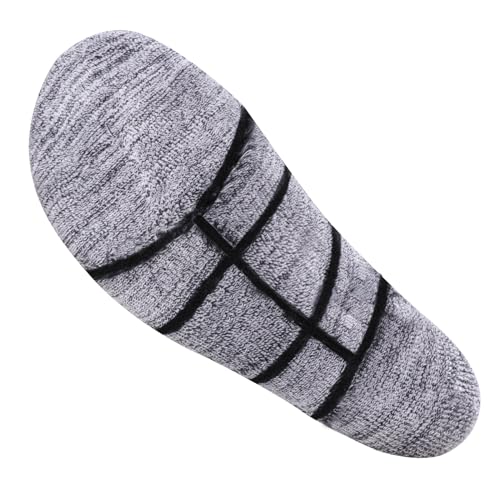 YUEDGE Mens Walking Hiking Sports Socks Moisture Wicking Cotton Cushioned Work Boot Socks For Men Size 9-11, 5 Pairs/Pack