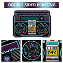 26 Pieces 80s 90s Decorations Inflatable Radio Boombox Inflatable Mobile Phone Gold Inflatable Foil Chain Balloons 80s 90s Props Retro Cassette Headphones Player Cutouts for Hip Hop Party Decoration