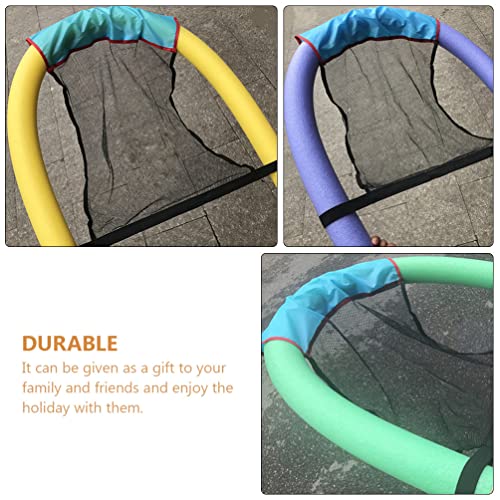 CLISPEED 4Pcs Pool Noodle Floating Mesh Chair Net Foldable Swimming Net Lounge Chair Seat Pool Noodle Sling Net for Kids Adults