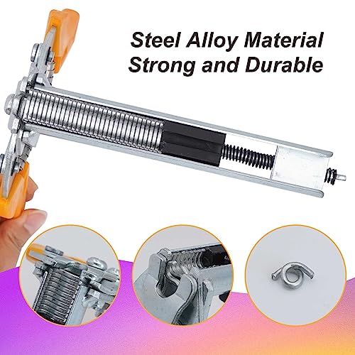 ZHEQOGZH Type M Nail Ring Pliers for Fencing with 2400pcs M Clips, Hog Ring Pliers Kit Upholstery Repair Hand Tool, Chicken Wire Cage Clips with Fence Pliers Rabbit Cage Building Tools (Yellow)