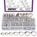 Swpeet 60Pcs Assorted Sizes Hose Clamps Kit 304 Stainless Steel Adjustable 6-38mm Range Worm Gear Hose Clamp Perfect for Plumbing Automotive and Mechanical Applications