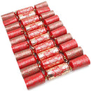 Toyland 10 Deluxe Red & Gold Christmas Crackers