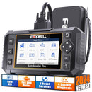 FOXWELL NT614 Elite Car Scanner, 2023 Engine Airbag Transmission ABS Scan Tool with 5 Services ABS Bleeding, SAS Calibration, EPB Throttle Oil Light Reset Tool, Live Data OBD2 Scanner Diagnostic Tool