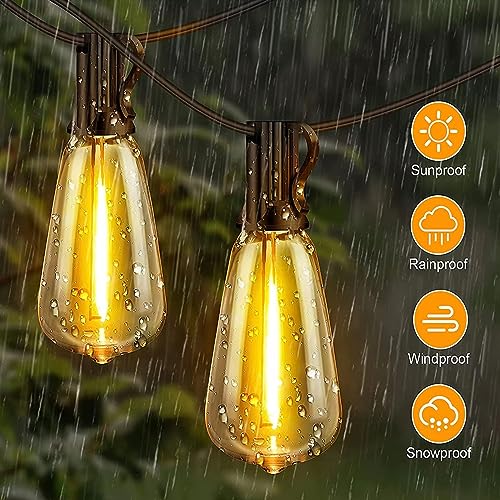 ZONGXFF Solar String Lights Solar Lights Outdoor Solar Party Lights Outdoor Waterproof-7.6M/25ft ST38 Shatterproof Tungsten Bulb20(+2), forWedding, Christmas、Balcony Party、Camping