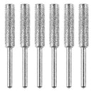 Grinding Stone File, 24PCS Drill Accessory, 4mm Diamond Burr Titanium Plated Diamond Chainsaw Sharpener Burr Grinding Stone File for Precise Quick Easy Sharpening of Chain Saw Blade