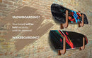 TESLYAR Surfboard Rack Holder Hooks Ash Tree Wood Eco-Friendly Display Natural Finish Snowboard Wakeboard (Big)