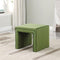 HomePop Modern Channel Tufted Velvet Ottoman Home Décor|Ottoman for Living Room & Bedroom - Green