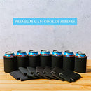 8Pcs Blank Beer Can Cooler Sleeves Bulk Can Sleeve Foam Sleeves Plain Soft Insulated Blanks Reusable Beer Can Coolers for Soda Beer Wedding Party Favors and Gifts Supplies.