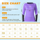 Speedo Women's UPF 50+ Rash Guard Long Sleeve Swim Shirts, Water Beach Surf Swimsuit, UV/Sun Protection Swimwear - Violet/L