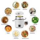 Macook Mini Rice Cooker for 1-2 People (1.5 Cups, 0.3 Litres), Rice Cooker Small Easy One-Button Operation, Non-Stick Coated Inner Pot Including Rice Spoon and Measuring Cup