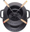 STAUB Fondue Set of 4 Forks, Cast Iron, 16 cm, 1.1 L, Suitable for Cheese, Chocolate and Meat Fondue, Black