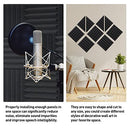 Hertber-24 Pack Wedges Acoustic Panels 12 x 12 x 2 Inches Sound Proofing Panels High Density Sound Proof Foam Soundproof Wall Panels For Wall