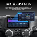 10.2 Inch 5G WiFi 8 Core 1280 * 720 Resolution QLED Display Car Radio Stereo Android12 for Jeep Wrangler JK Compass Grand Cherokee Dodge Ram CarPlay Android Auto with 48EQ Airplay Rear1080P SWC