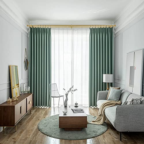 Lwiiom Double Curtain Rods with Aluminum End Cap and Full Surround Brackets,1"Front and 5/8" Back Rod,Adjustable between 72 to 144 Inches (6-12 Feet), Brass Double Window Drapery Rod