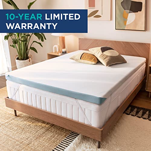 Tempur-Pedic TEMPUR-Adapt + Cooling 3-Inch Twin Mattress Topper Medium Luxury Premium Foam, Washable Cover, Medium Cooling Topper,White