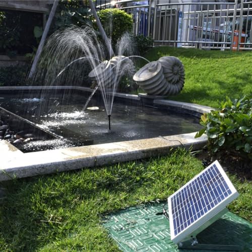 Noveden Solar Water Pond Water Fountain, 15W Solar Panel, Adjustable Flow, Efficient, Easy Setup and Maintenance, Versatile Garden Decor, 36 x 34cm