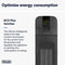 De'Longhi Bend Line Tower Fan Heater HFX65V20, 2000W with Silent Operation, Remote Control, Ceramic Technology,Black
