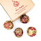 Set of 4 Flower Gold Red Christmas Glass Ball Decorations Polish Handmade Ornament 3.94 inch Elegant Xmas Ornaments Stylish Decor Baubles Christmas in July