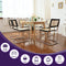 seonyou Rattan Mid Century Modern Dining Chairs Set of 4, Dining Room Chairs with Rattan Solid Wood Backrest and Sturdy Metal Leg, Woven Black Cane Back Kitchen Chairs
