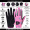 Jayefo Kids Horse Riding Gloves (Black/Pink, Age 6-8 Years)