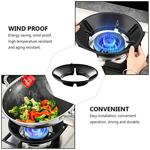 Iron Wok Pan Support Rack: Wok Ring Stove Trivets Fire Stove Cover Energy Saving Gas Hood Windproof Gather Fire Wok Stand for Pot Cooktop Range Pan Kitchen