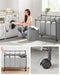 Songmics Laundry Basket with 4 Removable Laundry Bin on Wheels - Gray