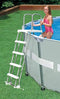 Intex 28077E Heavy Duty Deluxe Pool Ladder with Removable Steps for 52 Inch Depth Above Ground Pools