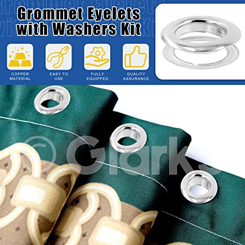 Glarks 32Pcs 25MM 4 Colors Metal Thickened Grommet Eyelets with Washers Kit for Leather, Tarp, Canvas