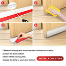 Suptikes 2 Pack Door Draft Stopper，Door Sweep for Exterior & Interior Doors,Door Bottom Seal Dust and Noise Insulation Weather Stripping Draft Guard Insulator, 1-4/5" W x 36" L,White