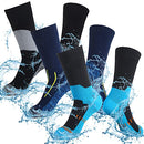 3 Pairs Unisex Waterproof Socks Breathable Knit Socks for Men Women Socks for Hiking Wading Trail Running Skiing 3 Colors, Multicolor, Medium