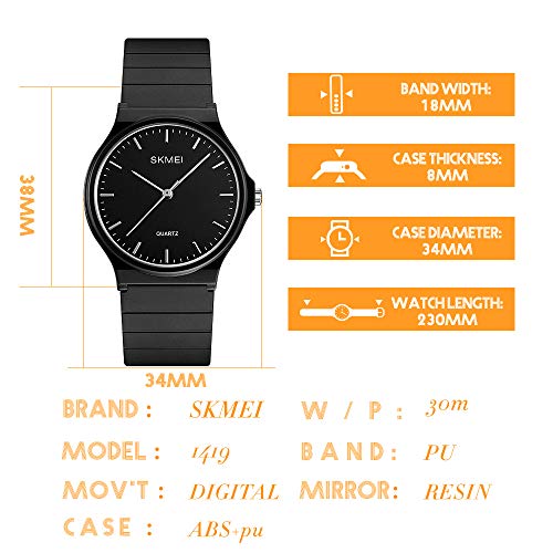 SKMEI - Watch - SKM-1419-Black Black-F