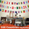 200 Countries String Flag, 184 ft International Flags Bunting Banner, World Flag Banner Decoration for School, Sports Events, Grand Opening, Party