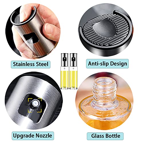ZEREOOY Oil Sprayer for Cooking Olive Oil Sprayer Mister for Air Fryer Vegetable Vinegar Oil Portable Mini Kitchen Gadgets for Baking,Salad,Grilling,BBQ,Roasting (Two Pieces)