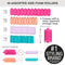 Conair Foam Self Grip Hair Rollers, Hair Curlers with Self Grip, Foam Rollers in Neon Colors, Assorted Sizes, 48 Pack