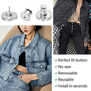 10 Pack Button Pins for Jeans No Sew, No Tools Instant Buttons, MOIHSING Detachable Adjustable Jean Button Replacement, Easy Clip Snap Tack with Plastic Storage Case, Extend or Reduce Pants Waist Size