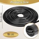 ⅜ inch Self Sinking Aeration Hose,100 feet Weighted Pond Aerator Hose with 4 Copper Menders and 8 Stainless Steel Hose Clamps, Air Pump Tubing for Pond Aquaculture and Lake Garden Aeration(Black)