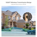 1/2 Mile Long Range Solar Wireless Driveway Alarm Outdoor Weather Resistant Motion Sensor & Detector-Security Alert System-Monitor & Protect Outside Property,No Need to Replace Battery