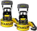 STANLEY S1007 Black/Yellow 1.5" x 16' Ratchet Tie Down Straps - Heavy Cargo Securing (3,300 lbs Break Strength), 2 Pack