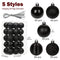 30PCS Shatterproof Black Christmas Tree Ball Ornaments for Holiday Decor