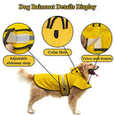 KIKNIN Dog Raincoat, Waterproof Dog Rain Coat, Reflective Safety Dog Rain Jacket, Windproof Snow-Proof Hooded Slicker Poncho, Pet Rain Coat for Small Medium Large Dogs