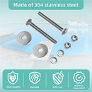 NOVINO 67-209-911-SS Pool Diving Board Mounting Kit Replacement for S.R.Smith Two Hole Residential Diving Board of 6ft/8ft/10ft,with Bolts/Washers/Nuts