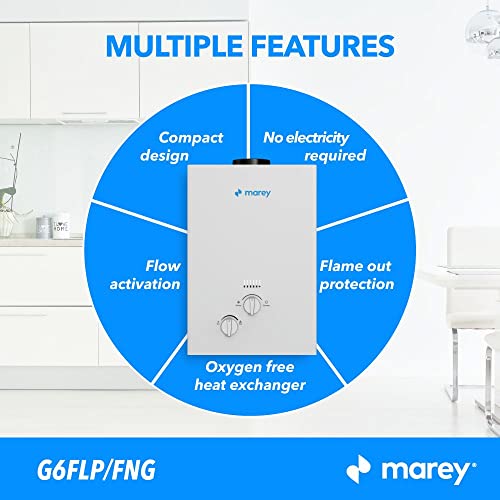 1.58 GPM, 34,120 BTU's Natural Gas Flow Activated Gas Tankless Water Heater