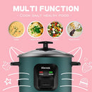 0.6L Mini Rice Cooker 3-Cups Uncooked, Macook Portable Non-Stick Small Travel Cooker, 15 Minutes Fast Cooking, Keep Warm, Suitable for 1-3 People, Green 22x22x20cm (CFXB15-3H)