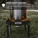 GasOne B-5200K Outdoor Cooker with High Pressure Steel Braided Hose Propane Burner Camp Stove